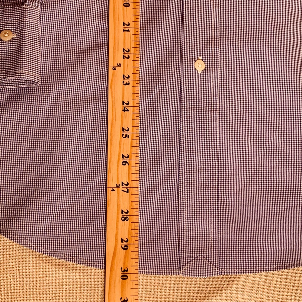 Polo Ralph Lauren Estate Classic Fit Button up Shirt Blue Gingham Sz 16 32/ 33 - Picture 4 of 10